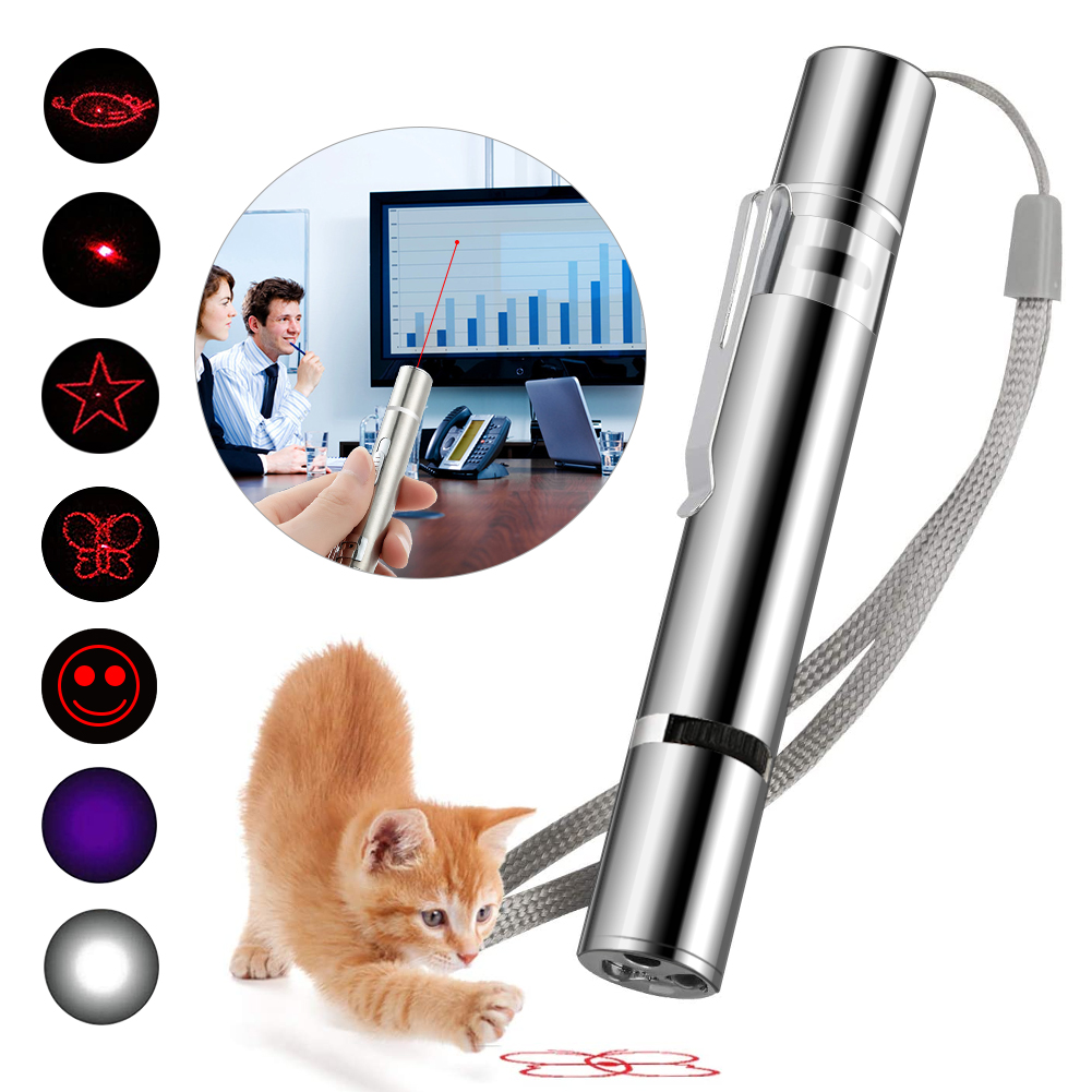 Cat-teasing stick cat toy laser light telescopic cat-teasing pen Light infrared kitten supplies gravity bounce