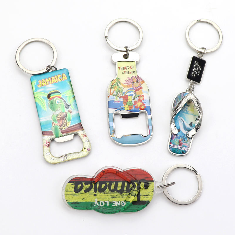 Oval shaped patch bottle opener keychain Zinc alloy bottle opener Nickel plated bottle opener keychain