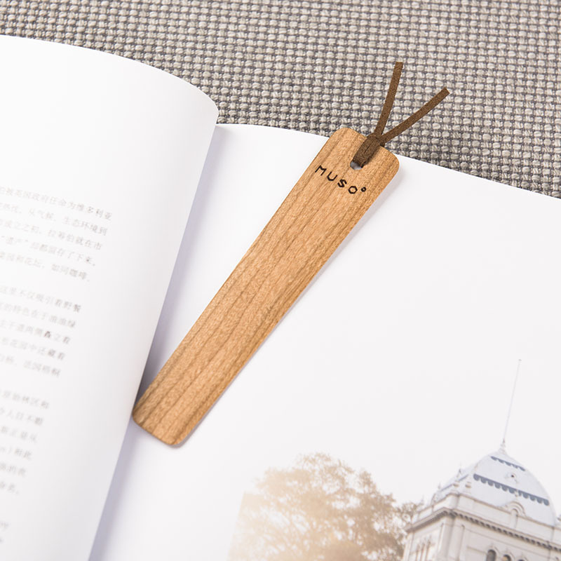 Custom logo Learn stationery bookmark manufacturers wholesale business promotion creative gift laser engrave wood bookmark