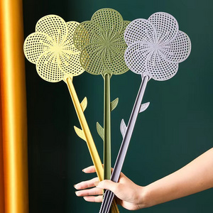 Flower Shape Plastic Long Handle Fly Swatter Bulk Heavy Duty Durable Insect Control Household Product Fly Swatter