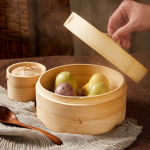 Big Small Size Square Mini Dim Sum Food Rice Bamboo Steamer Basket Kit Set Favors 3 6 8 10 12 14 Inch