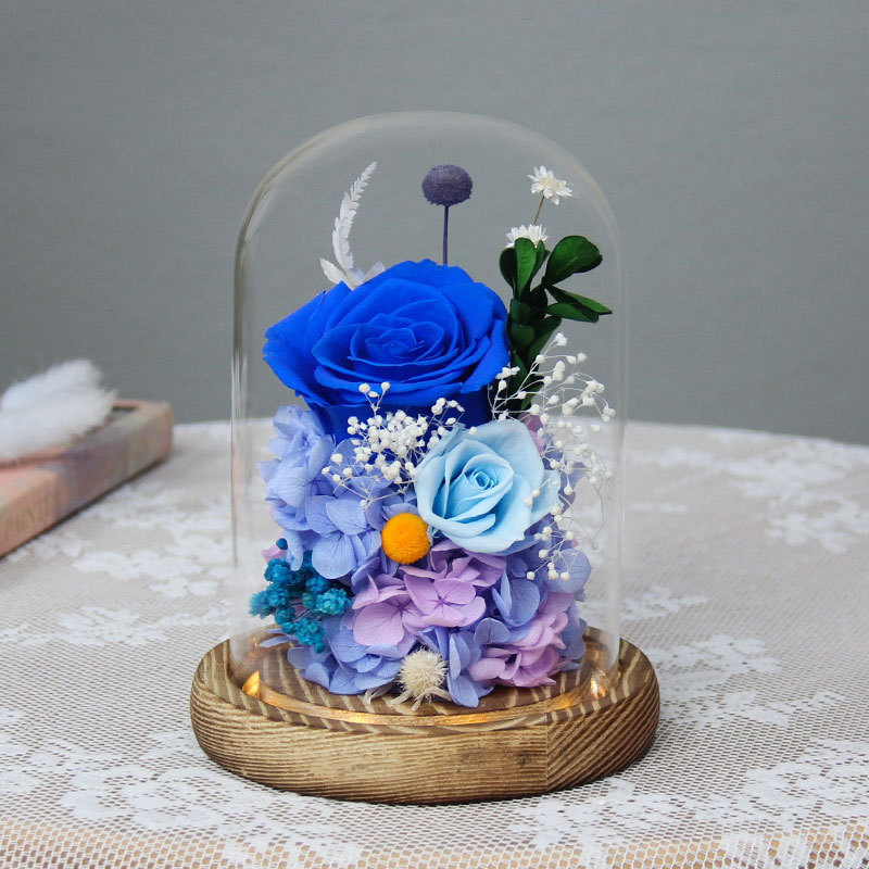 Eternal Rose Preserved Flower In Glass Dome Stabilized Roses Eternal Rose Gift Box Rosas Eternas Eternal Flower Gift Box