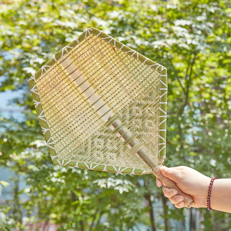 Handcrafted natural rattan fans hand woven bamboo hand fans