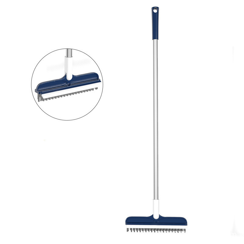 2 In 1 Bathroom Tile Floor Adjustable V-shaped Brush Floor Scrub Magic Broom With Long Handle Broom with scraper