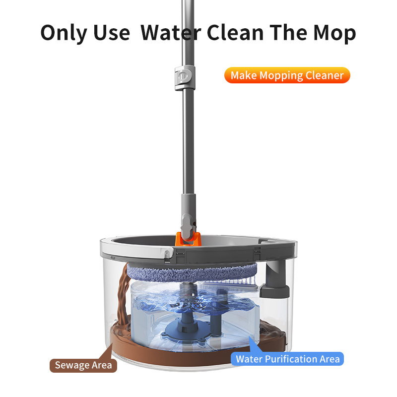 Microfiber Spining Mop And Bucket Extendable Handle Easy Wring Mop Floor Cleaning Mop Bucket Replacement Parts