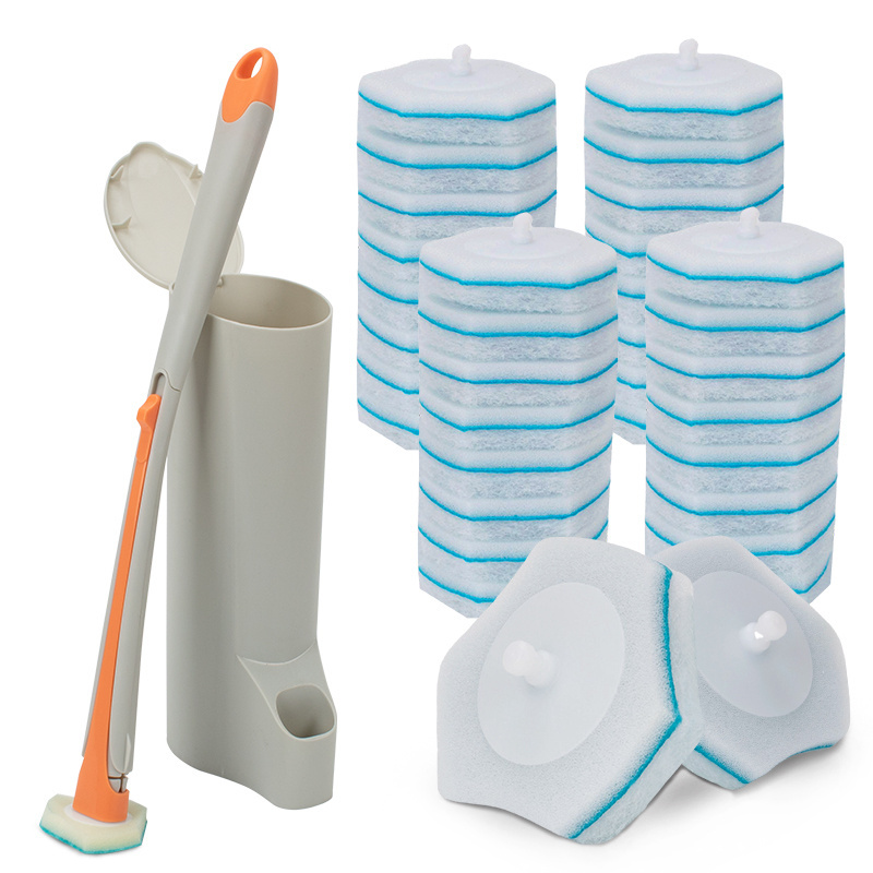 Disposable Toilet Brush Refill And Plunger Bring Your Own Cleaning Liquid Disposable Toilet Brush Set