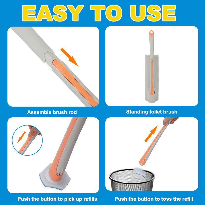 Disposable Toilet Brush Refill And Plunger Bring Your Own Cleaning Liquid Disposable Toilet Brush Set