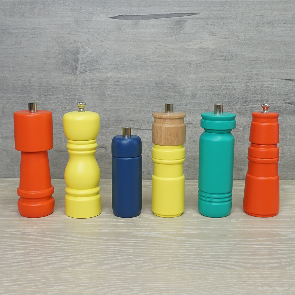 [Holar] Taiwan Made Straight Manual Wood Pepper Mill for Kitchen Dining