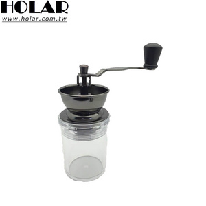 [Holar] Taiwan Made Manual Coffee Grinder with Clear Acrylic Body & Hand Crank