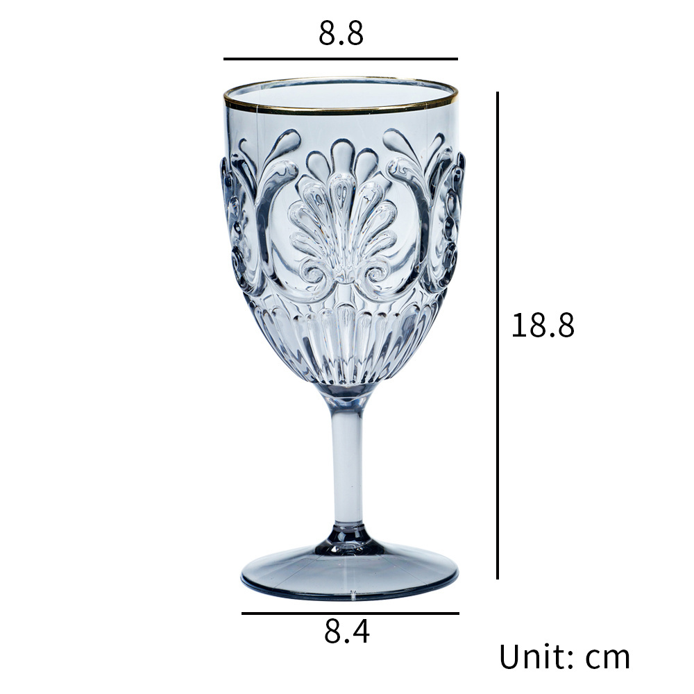 [Holar] Taiwan Made Premium 23ounce Stemmed Plastic Wine Glasses for Party Resistance Indoor Outdoor