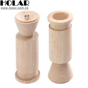 [Holar] NEW ARRIVAL Taiwan Made Upside Down Design Adjustable Wood Manual Salt and Pepper Mill