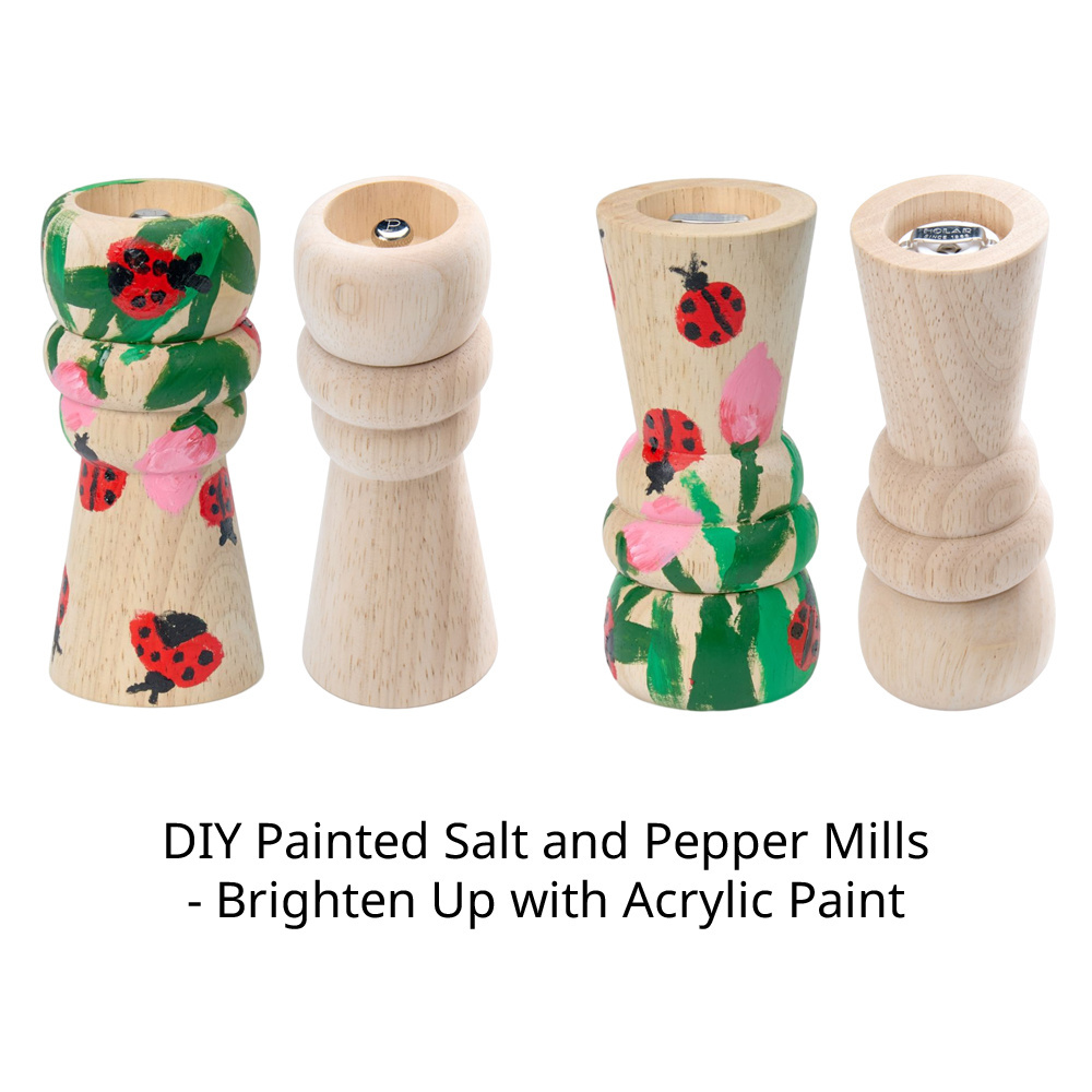 [Holar] NEW 2024 Taiwan Made Inverted Design Refillable Wood Manual Salt and Pepper Mill Set