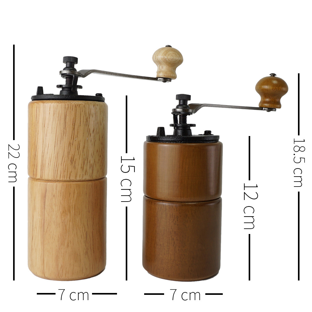 [Holar] Taiwan Made Best Wooden Portable Manual Coffee Grinder with Conical Burr Large Capacity