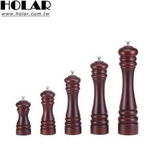 [Holar] Taiwan Made Wooden Salt and Pepper Mill Set with Adjustable Coarseness