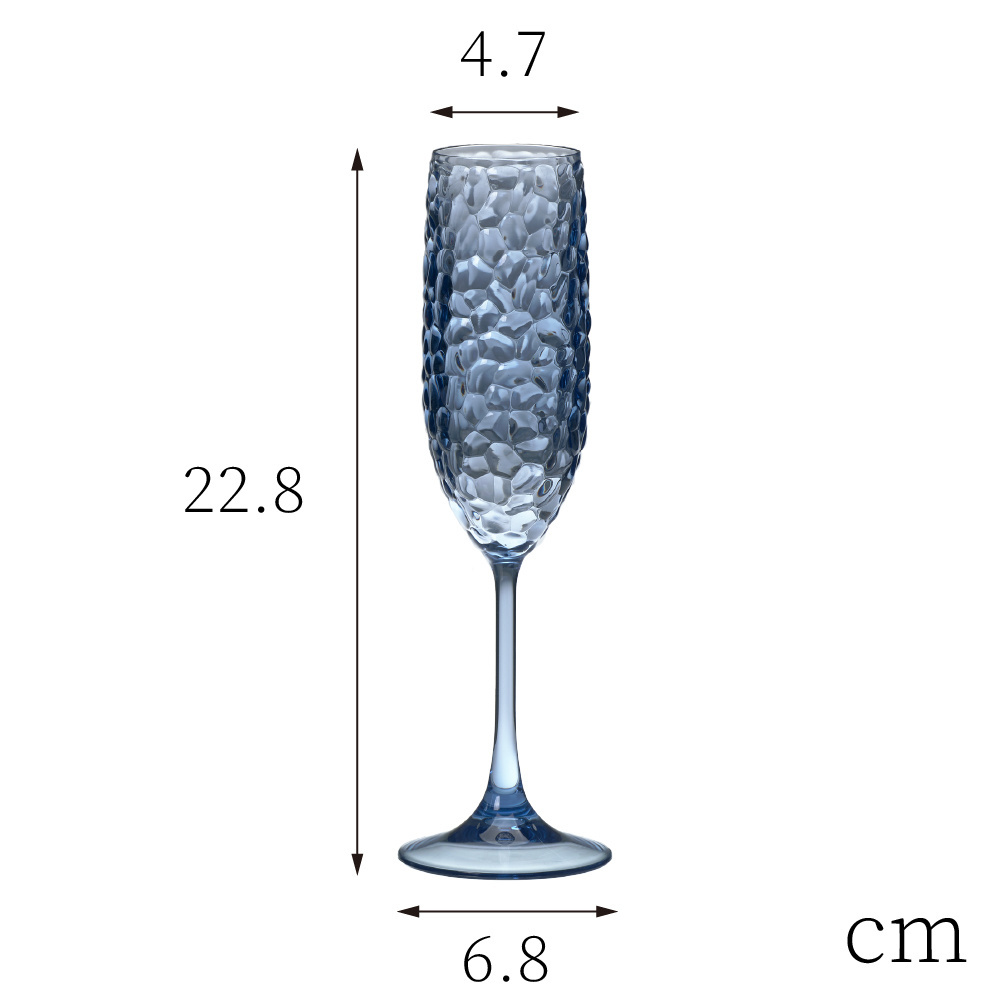 [Holar] Taiwan Made Weddings Celebration Restaurant AC Plastic Champagne Flutes for Cocktail Beverage