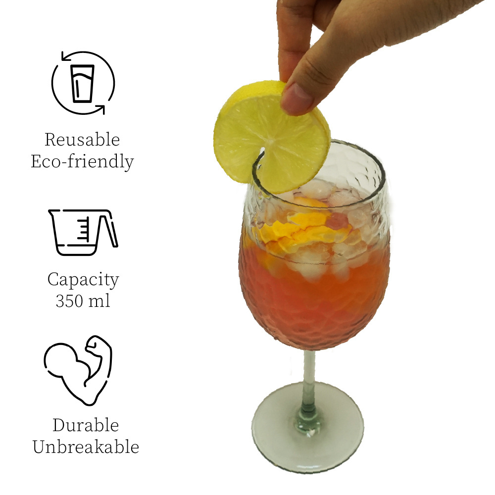 [Holar] Taiwan Made Reusable Strong Restaurant Bar AC Acrylic Plastic Water Cups with Stone Pattern