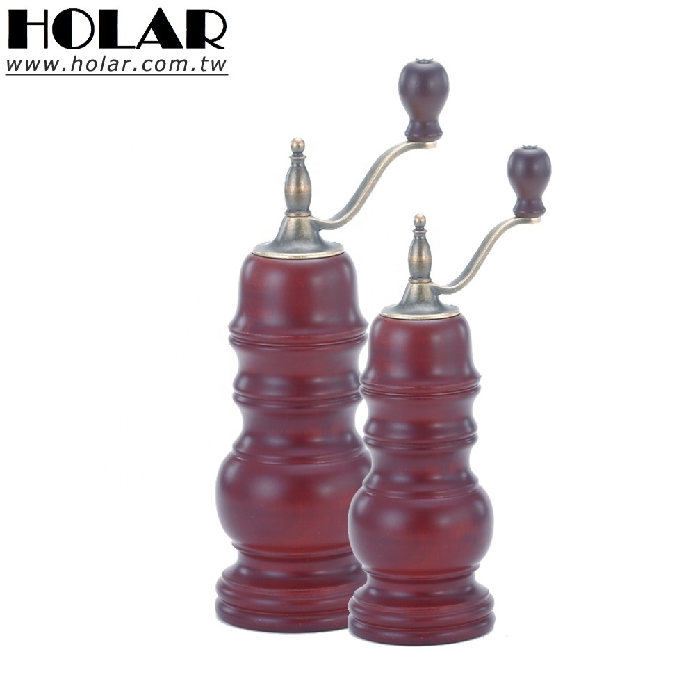 [Holar] Taiwan Made Antique Turkish Salt Pepper Grinder with Crank Handle