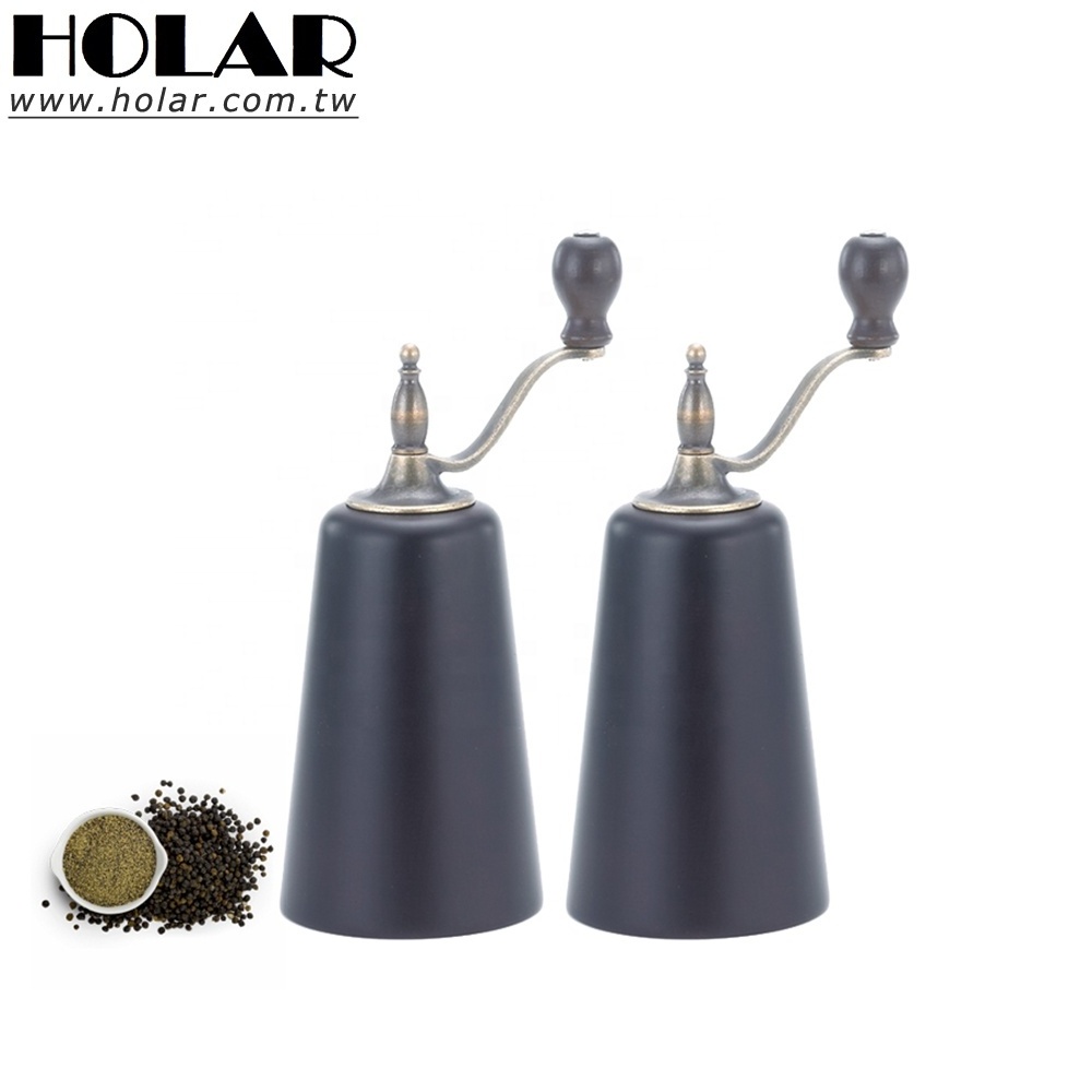 [Holar] Taiwan Made Hand Crank Antique Design Salt and Pepper Mill