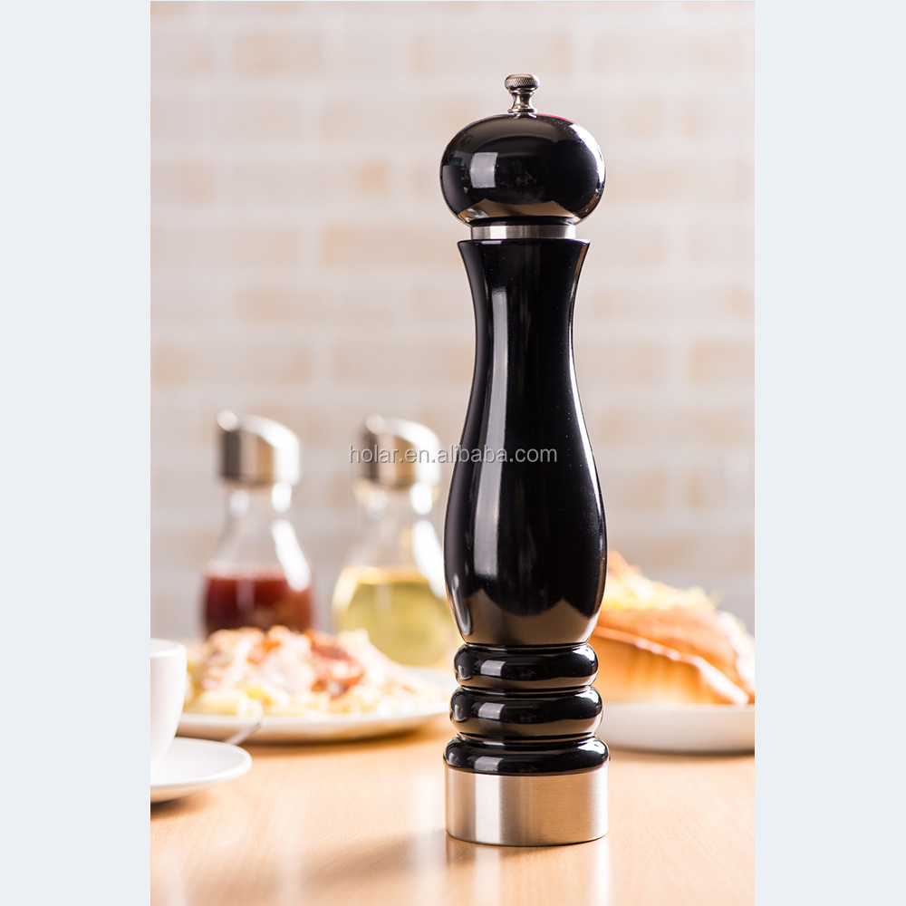 [Holar] Taiwan Made Best Manual Wood Salt and Pepper Mills Grinder with Adjustable Rotor