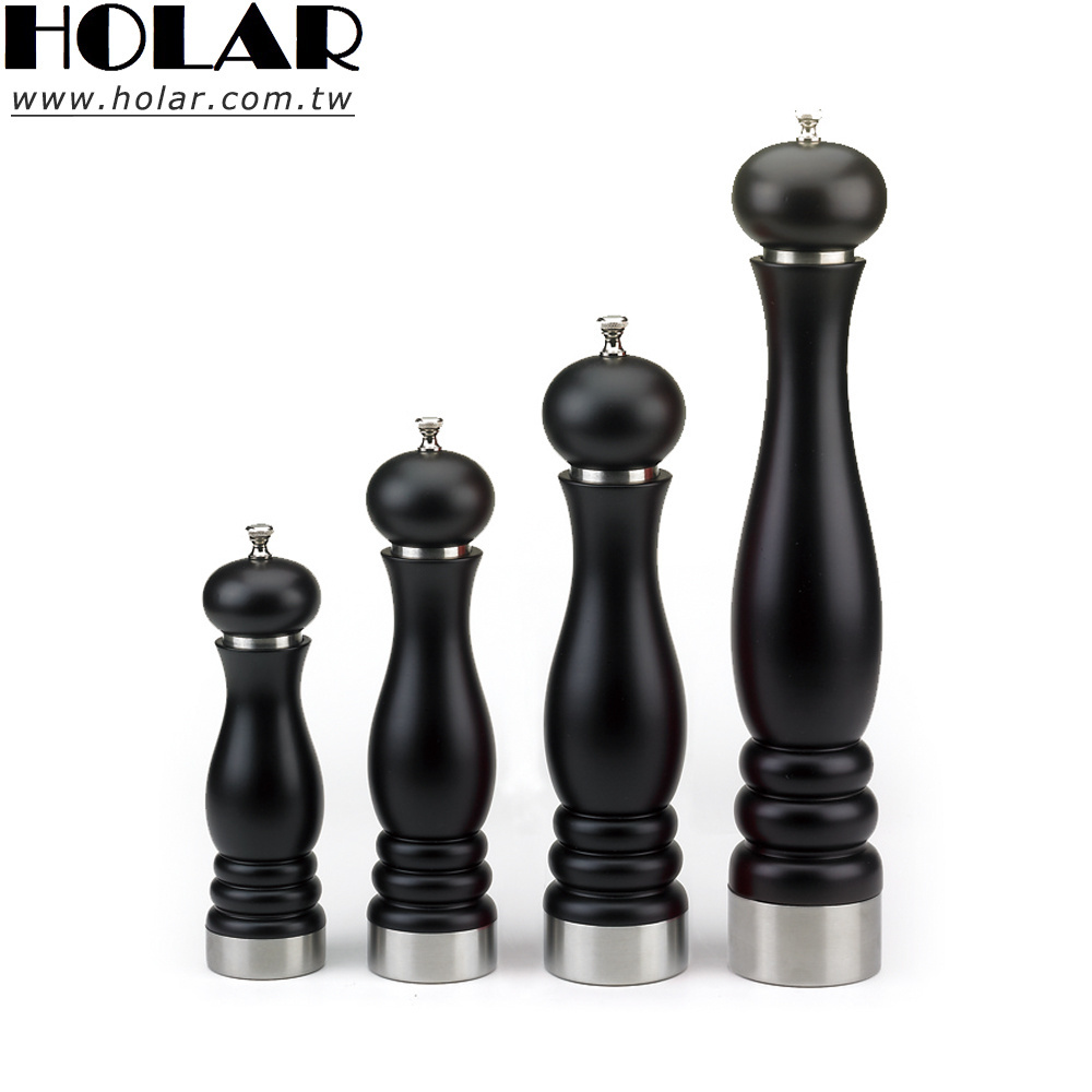 [Holar] Taiwan Made Best Manual Wood Salt and Pepper Mills Grinder with Adjustable Rotor