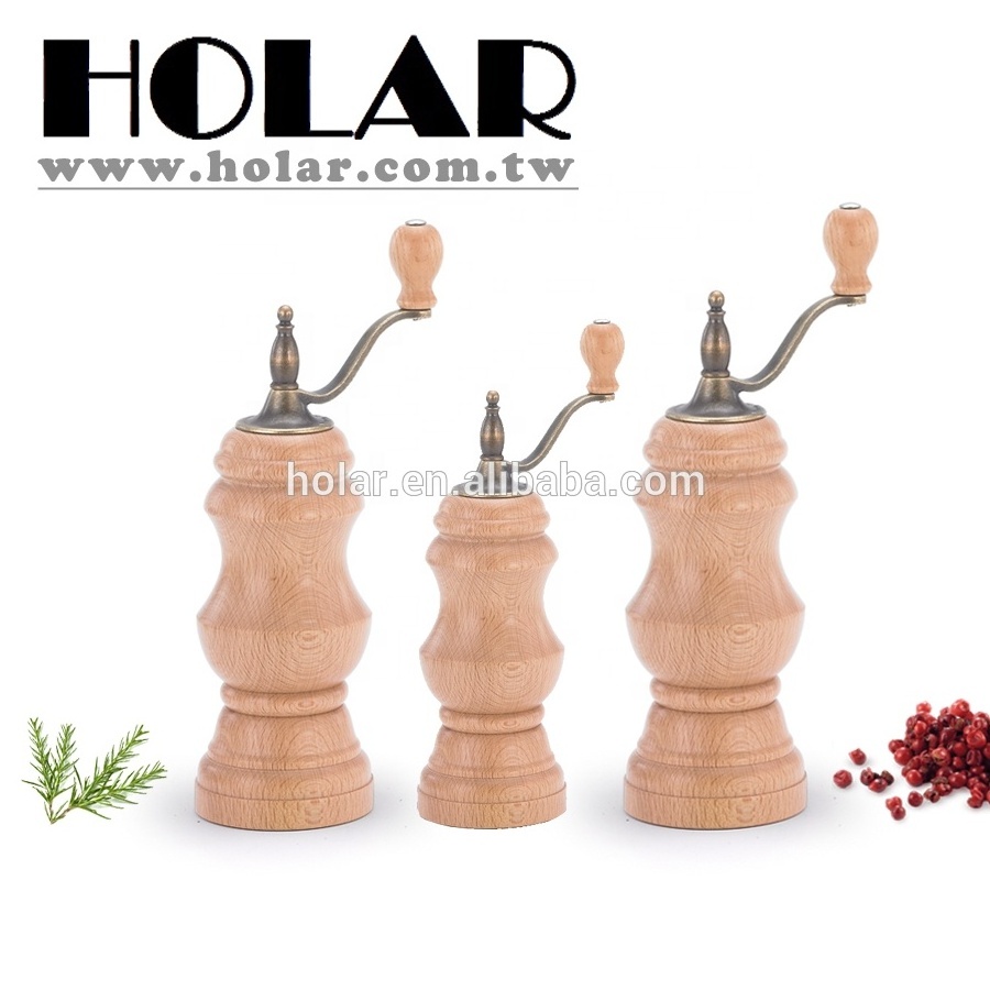 [Holar] Taiwan Made Antique Manual Salt Pepper Grinder for Home Kitchen Restaurant