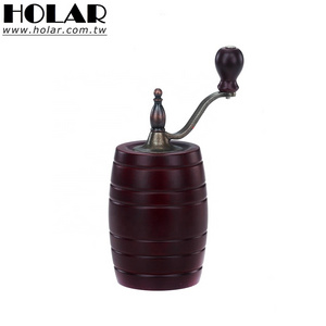 [Holar] Taiwan Made Classic Barrel Shaped Wooden Manual Salt and Pepper Mill