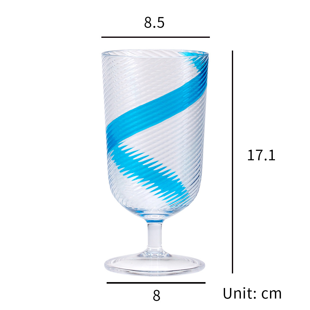 [Holar] Taiwan Made Large Unbreakable 16-Ounce All-Purpose Stemmed Plastic Wine Glasses