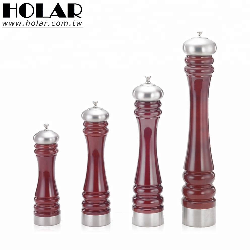 [Holar] Taiwan Made Chef Special Piano Red Salt Pepper Grinders with Stainless Steel