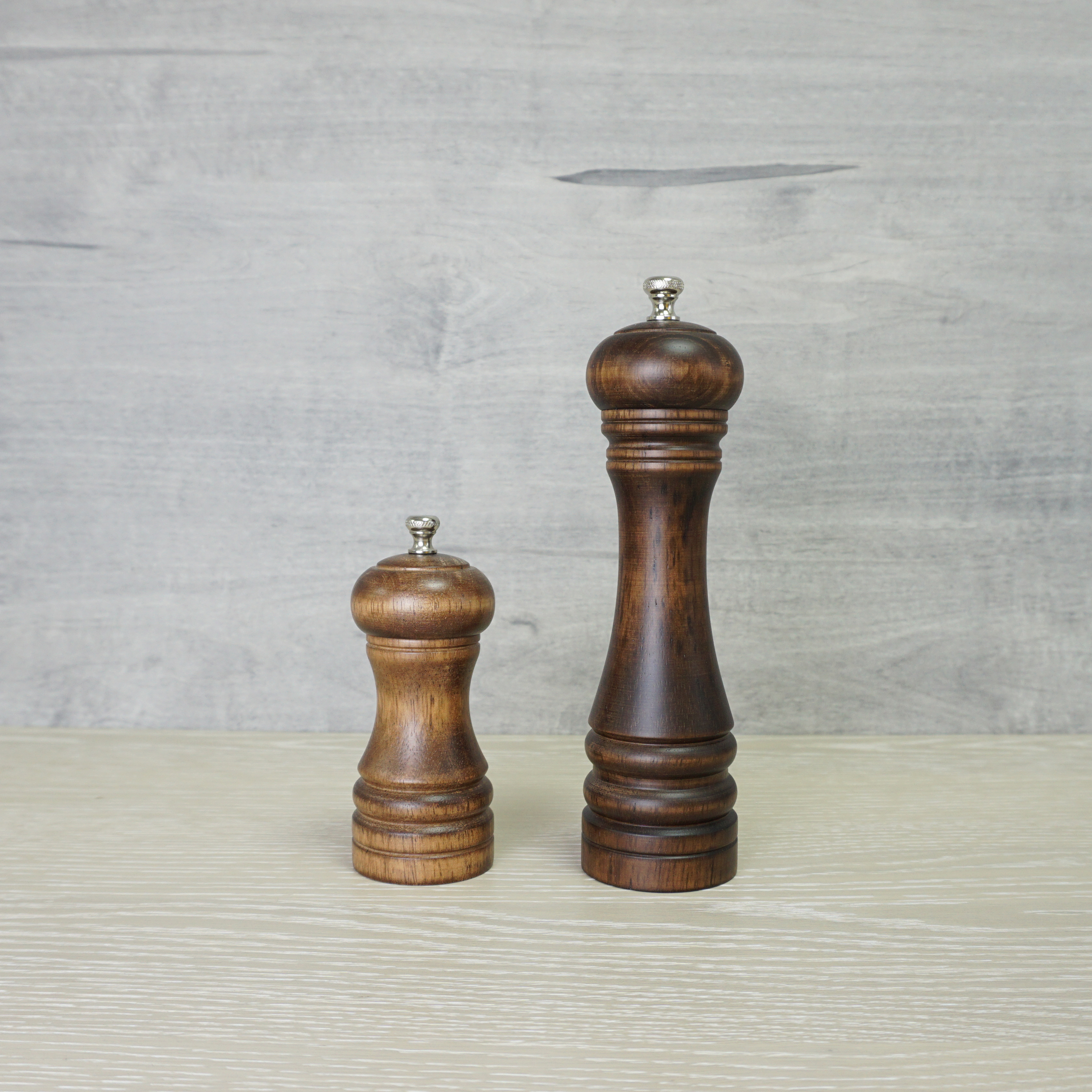 [Holar] Taiwan Made Classic Refillable Manual Wood Salt and Pepper Mill for Home Hotel Restaurant Catering