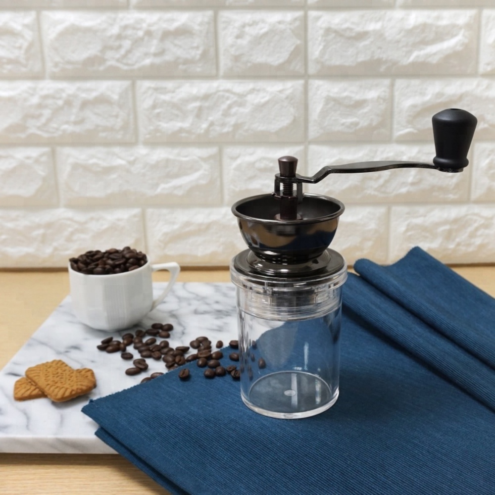 [Holar] Taiwan Made Manual Coffee Grinder with Clear Acrylic Body & Hand Crank