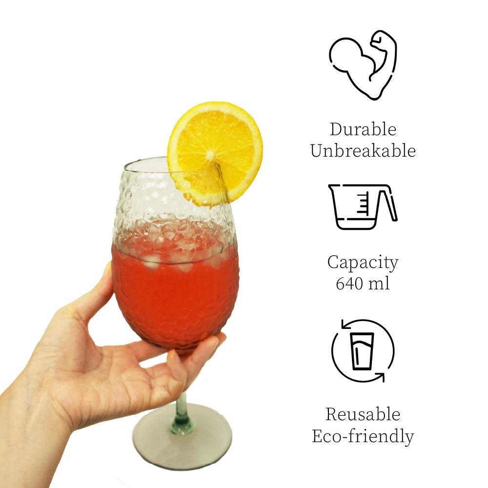 [Holar] Taiwan Made Cocktail Beverage AC Acrylic Plastic Champagne Glasses for Barbecue Parties