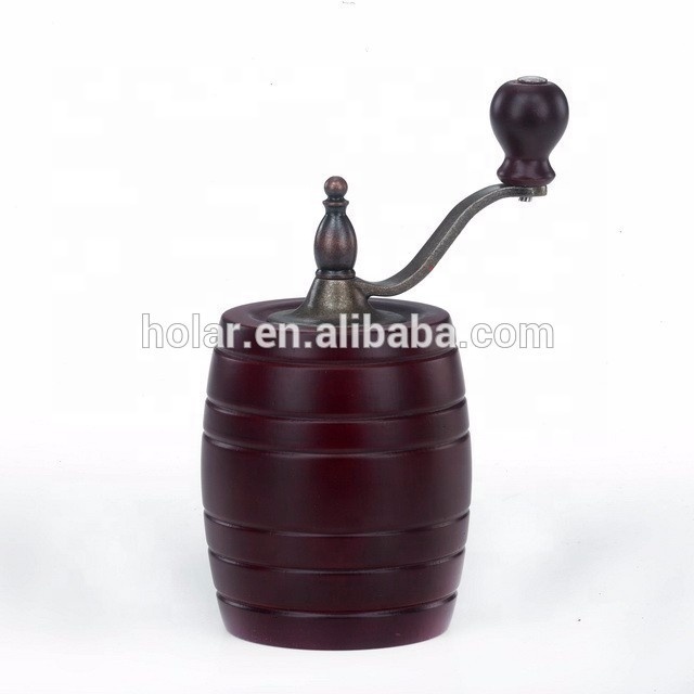 [Holar] Taiwan Made Classic Barrel Shaped Wooden Manual Salt and Pepper Mill