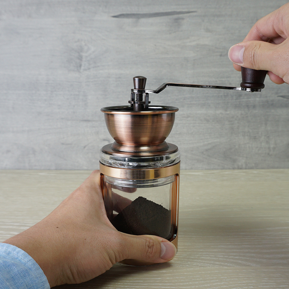 [Holar] Taiwan Made Premium Conical Adjustable Hand Manual Coffee Grinder with Large Storage Jar