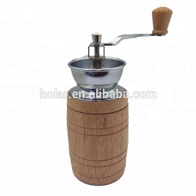 [Holar] Taiwan Made Barrel Style Coffee Mill Grinder with Hand Crank