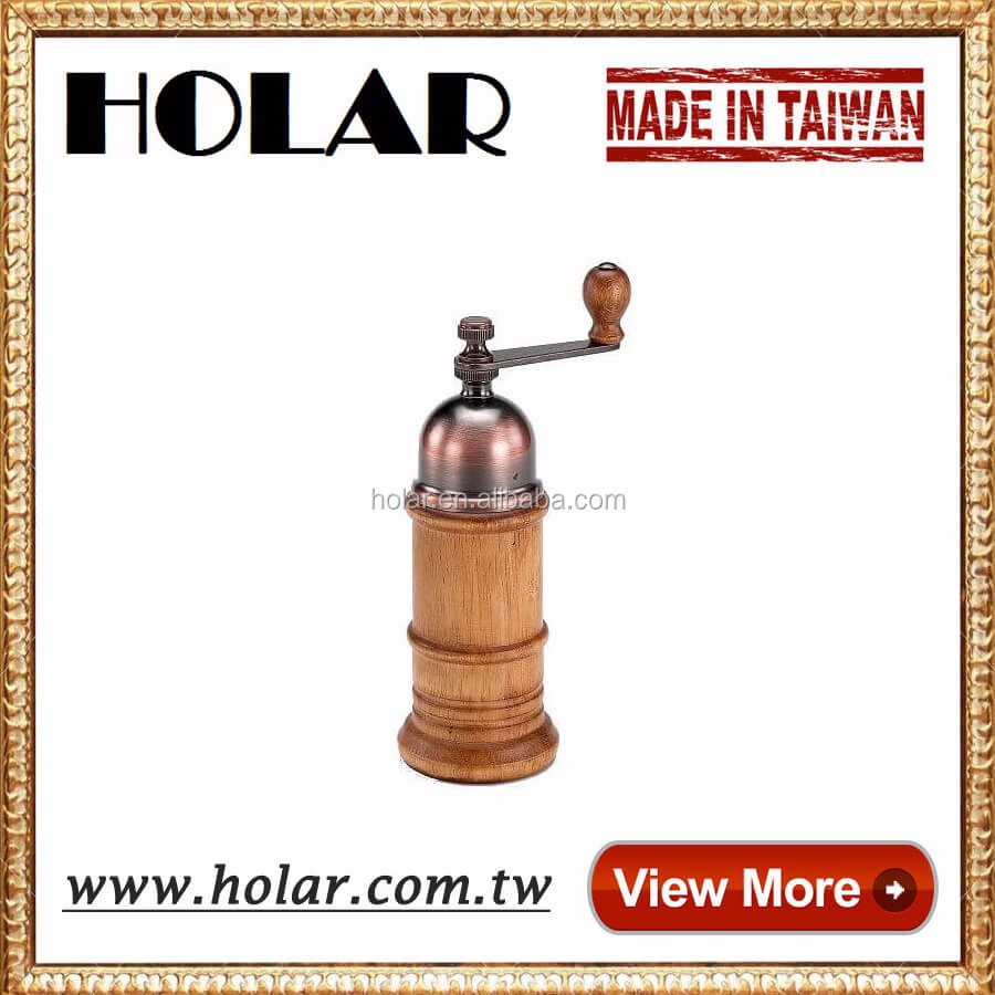 [Holar] Taiwan Made Classic Hand Crank Salt Pepper Grinder with Antique Look