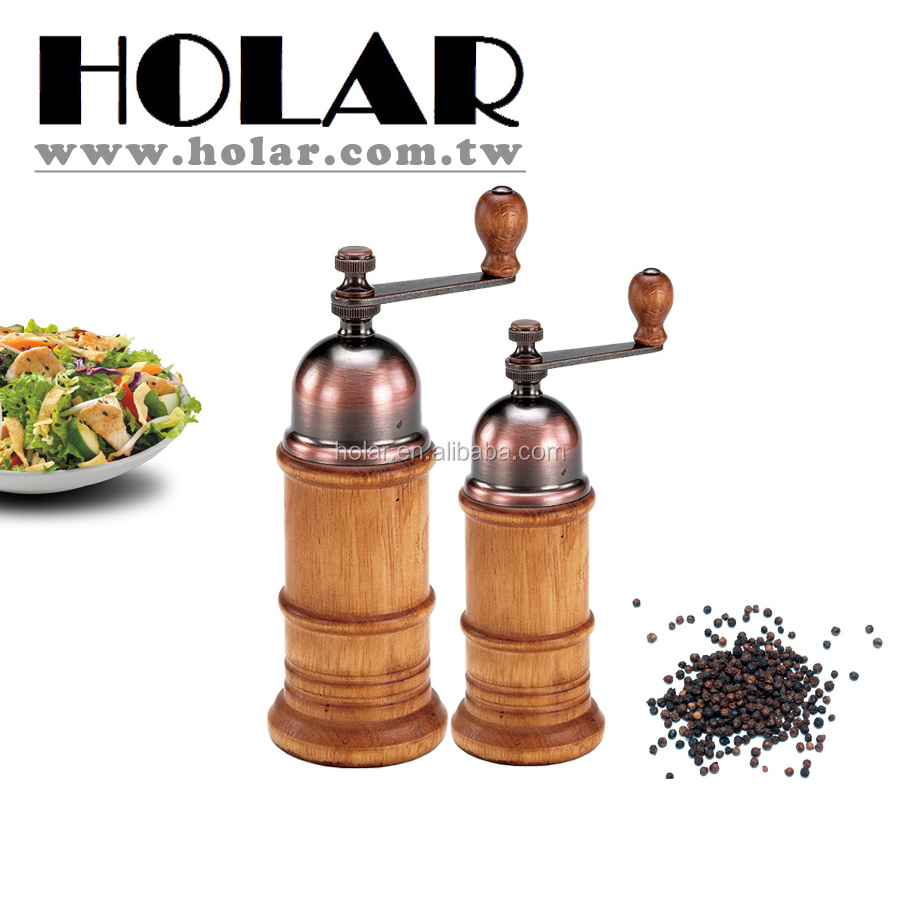 [Holar] Taiwan Made Classic Hand Crank Salt Pepper Grinder with Antique Look