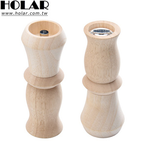 [Holar] 2024 New Product Taiwan Made Inverted Design Kitchen Wooden Salt and Pepper Grinder Set