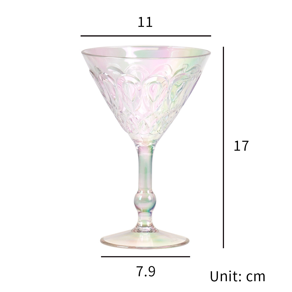 [Holar] Taiwan Made 10 Oz Shatterproof Reusable Plastic Dessert Cocktail Cups Glasses