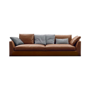 European Style Latest Living Room Sofa Design Top Grain Leather Sofa