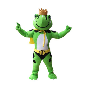 Muscle frog prince green mascot/custom mascot costume/costumes