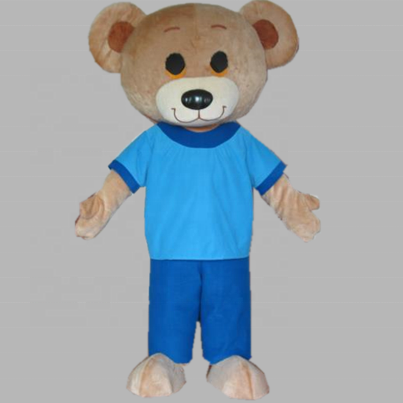 Blue T-shirt adult bear mascot costumes/teddy bear mascot costume