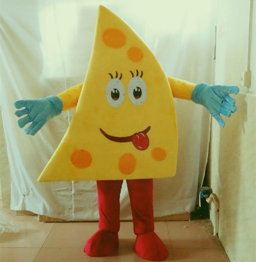 HOLA yellow delicious pizza mascot costume/mascot costumes adult/mascot