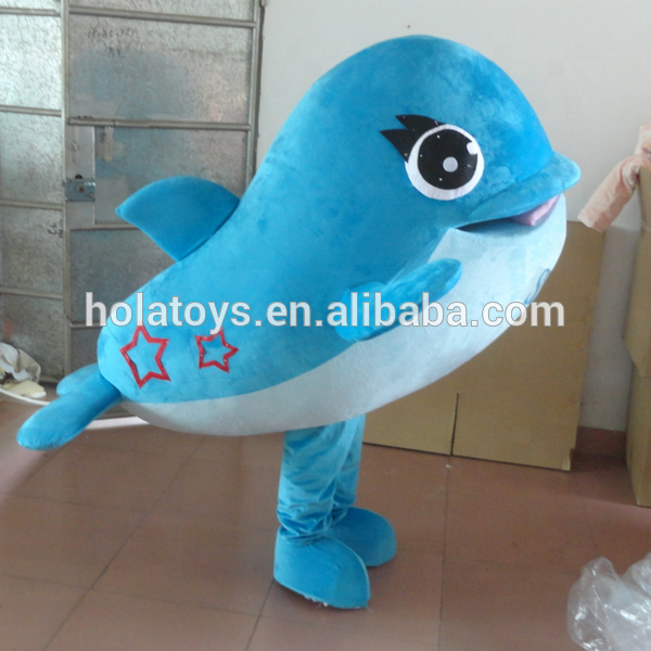 Hola blue whale mascot costumes/adult fish costumes for sale