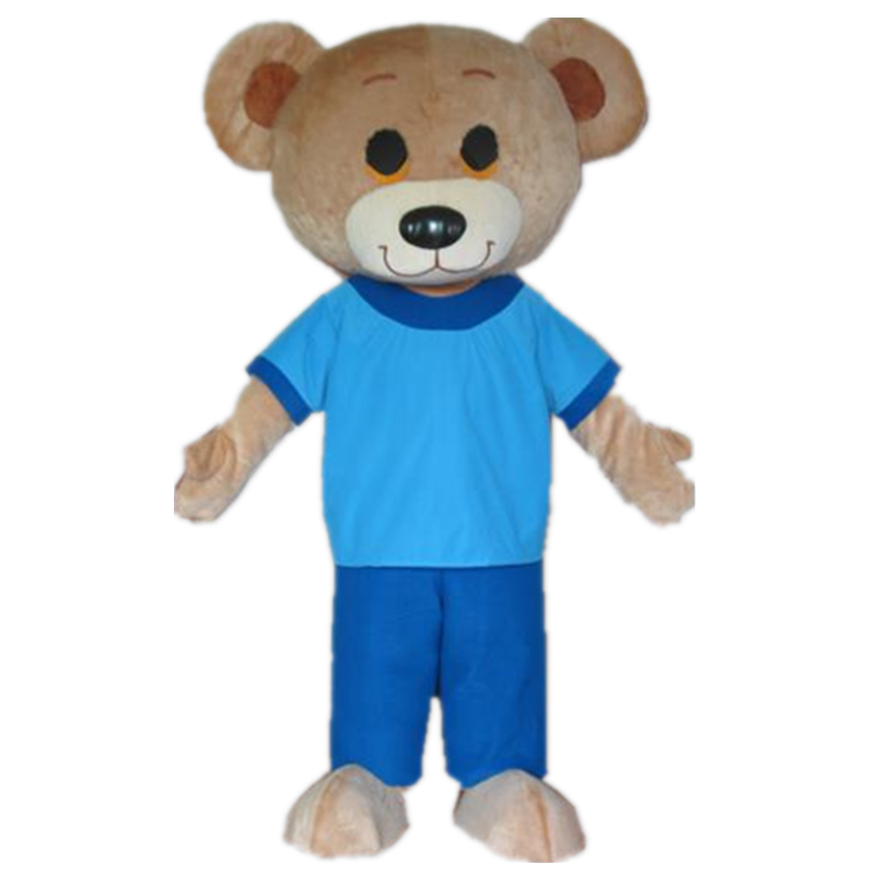 Blue T-shirt adult bear mascot costumes/teddy bear mascot costume