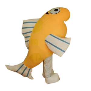 Hola yellow fish mascot costume/costume/mascot costume