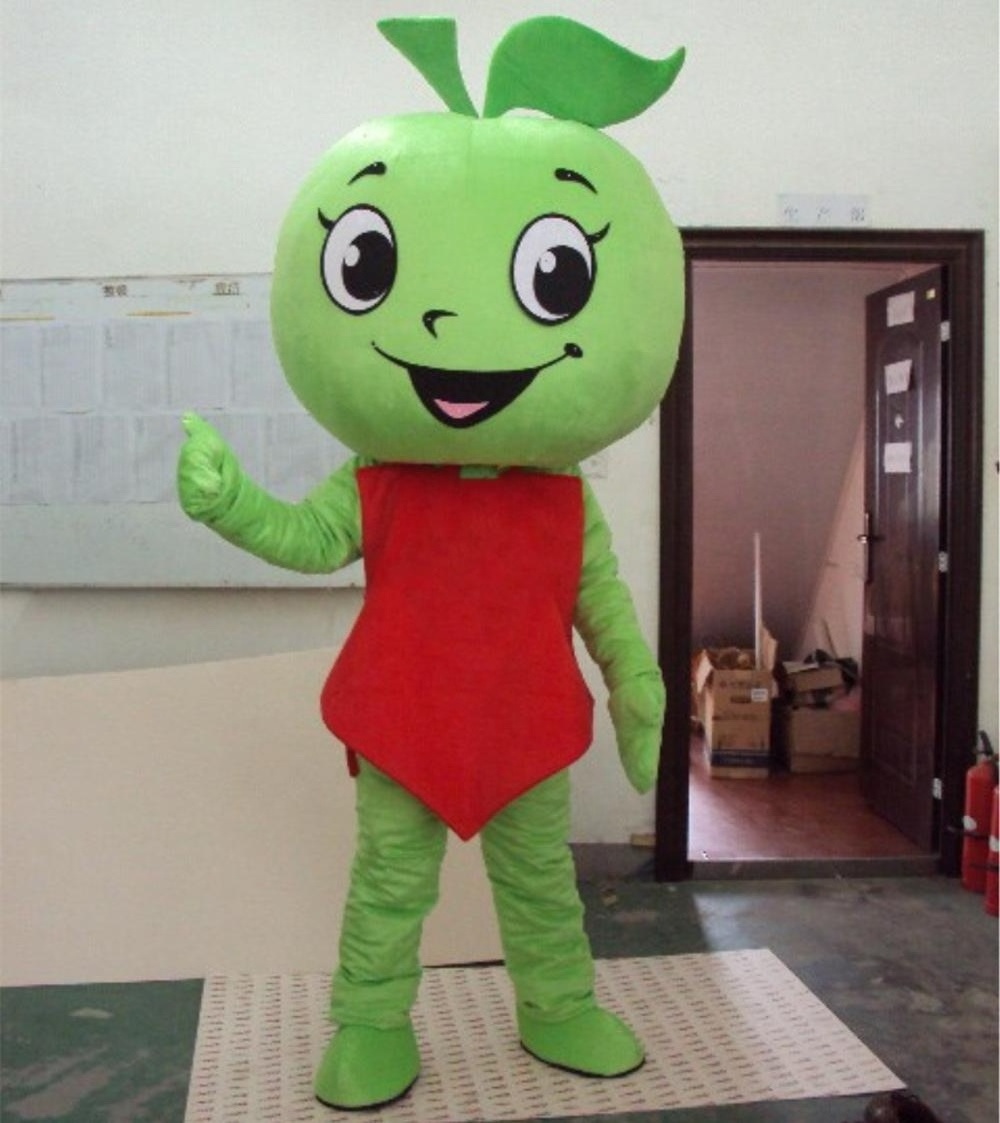 Hola Toys green apple mascot costumes/plant mascot costumes