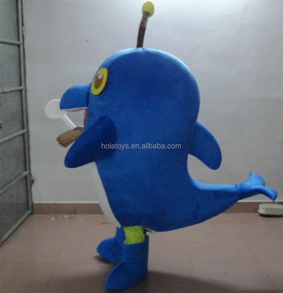 Blue fish costume/adult whale mascot costume for promotion