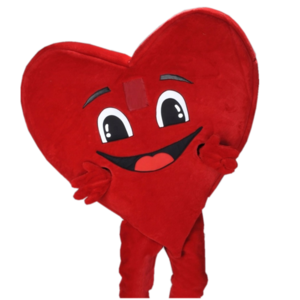 Lovely red heart mascot costumes for sale/mascot