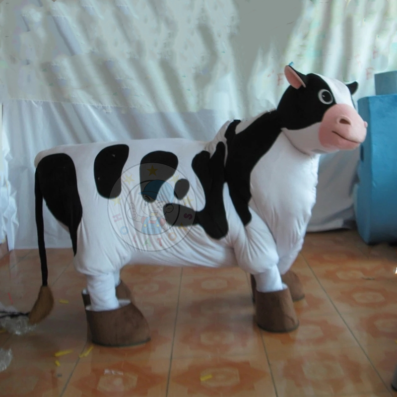 2 person cow mascot costume/two person mascot costume