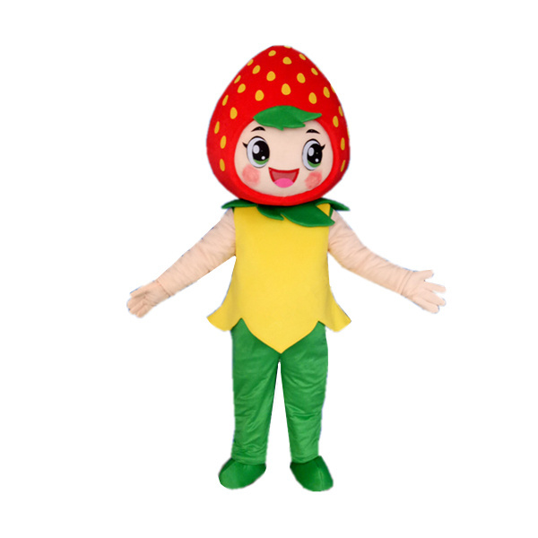 Smile fruit strawberry girl red mascot/mascot costume/costumes